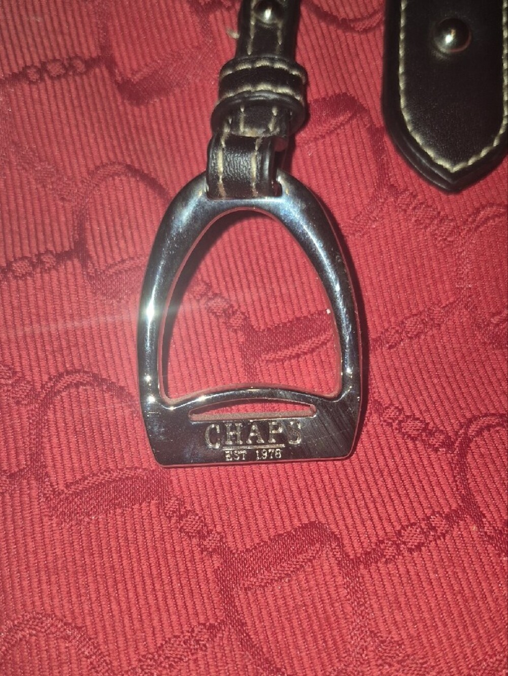 Chaps Red Woman's Tote with Black Handles, No Call Outs - Picture 2 of 7